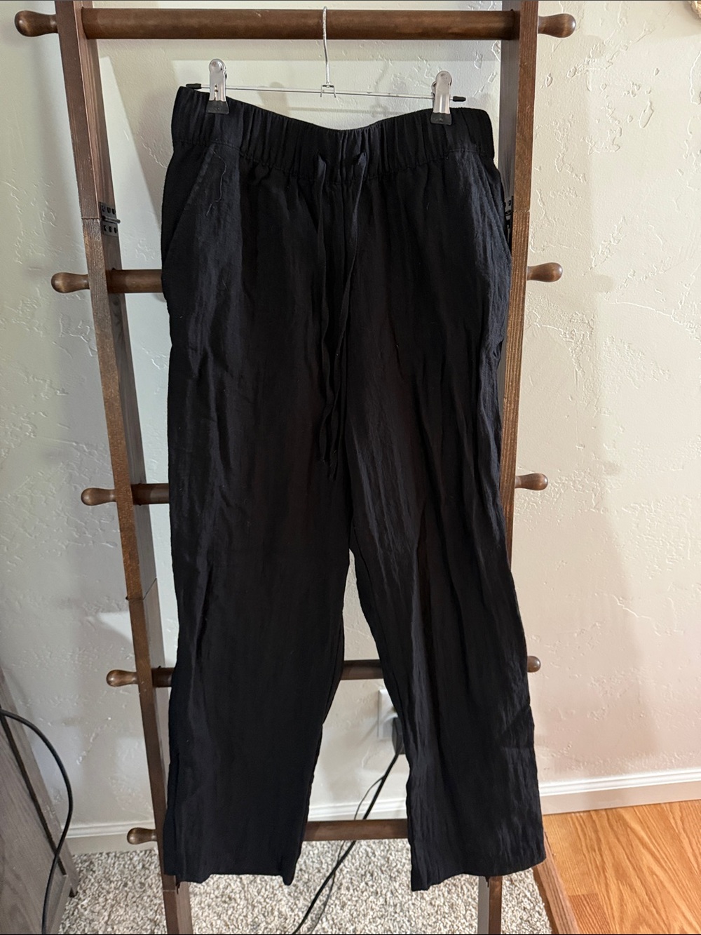 H&M Black Drawstring Jogger Pants